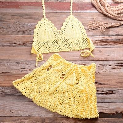 Conjunto de praia em Crochê Infantil - Maritima Moda Praia