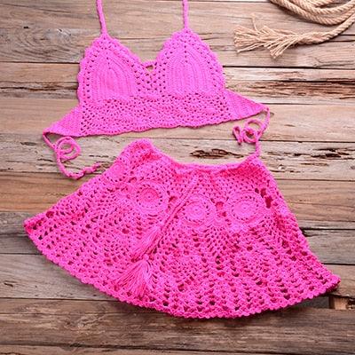 Conjunto de praia em Crochê Infantil - Maritima Moda Praia