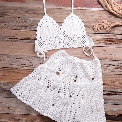 Conjunto de praia em Crochê Infantil - Maritima Moda Praia