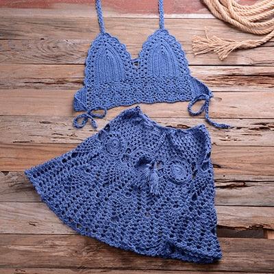 Conjunto de praia em Crochê Infantil - Maritima Moda Praia