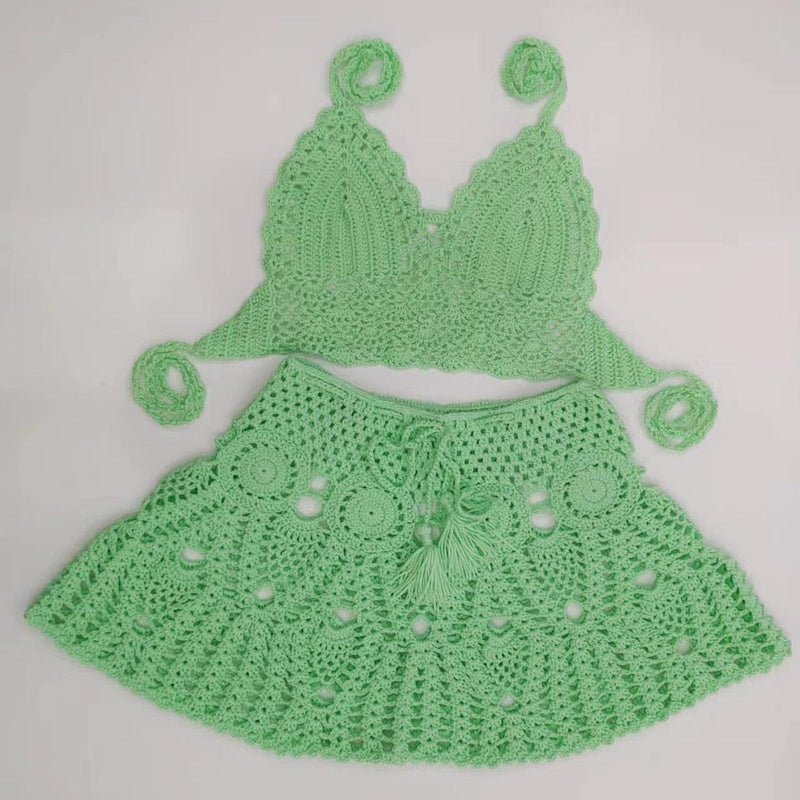 Conjunto de praia em Crochê Infantil - Maritima Moda Praia