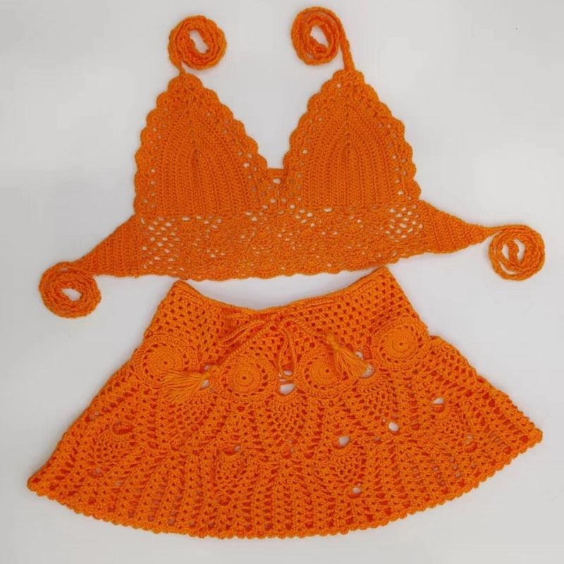 Conjunto de praia em Crochê Infantil - Maritima Moda Praia