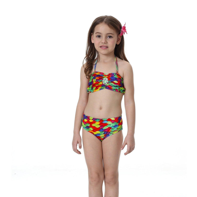 Conjunto de Praia Infantil Feminino Biquíni + Cauda Sereia de Brinde - Maritima Moda Praia