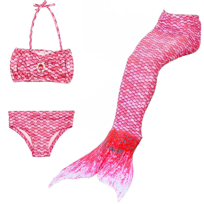 Conjunto de Praia Infantil Feminino Biquíni + Cauda Sereia de Brinde - Maritima Moda Praia