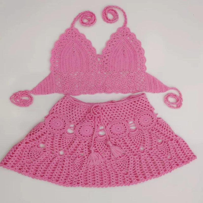 Conjunto de praia em Crochê Infantil - Maritima Moda Praia