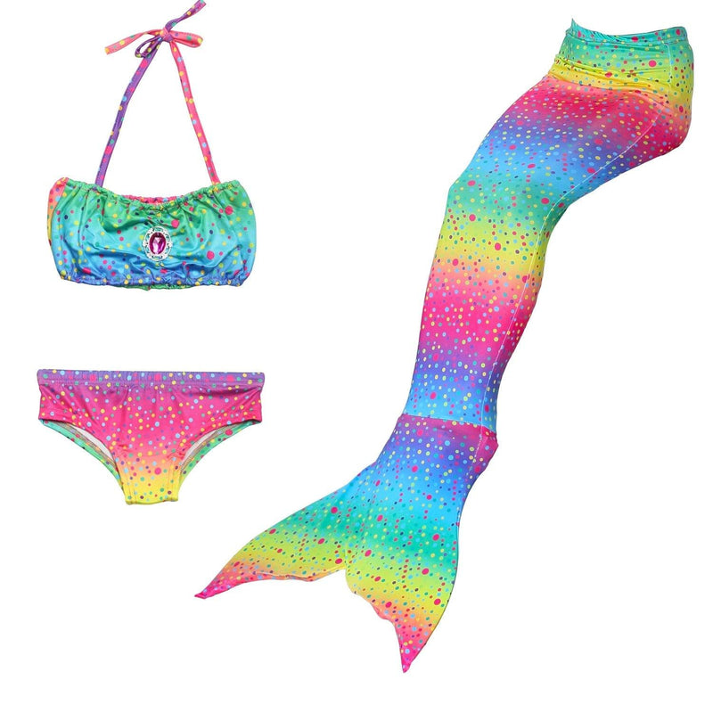 Conjunto de Praia Infantil Feminino Biquíni + Cauda Sereia de Brinde - Maritima Moda Praia