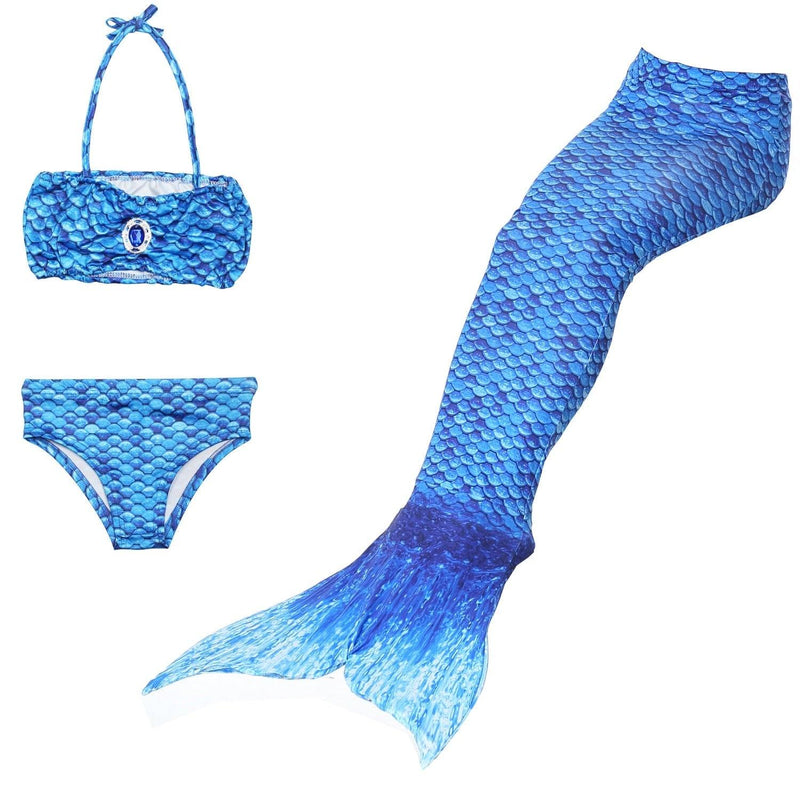 Conjunto de Praia Infantil Feminino Biquíni + Cauda Sereia de Brinde - Maritima Moda Praia