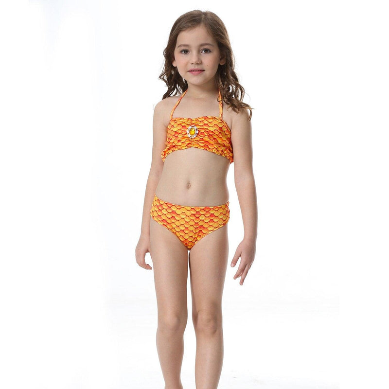 Conjunto de Praia Infantil Feminino Biquíni + Cauda Sereia de Brinde - Maritima Moda Praia