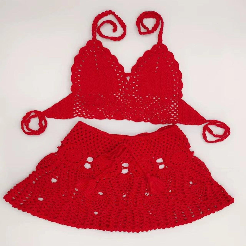 Conjunto de praia em Crochê Infantil - Maritima Moda Praia