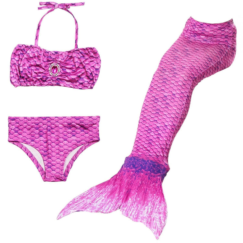 Conjunto de Praia Infantil Feminino Biquíni + Cauda Sereia de Brinde - Maritima Moda Praia