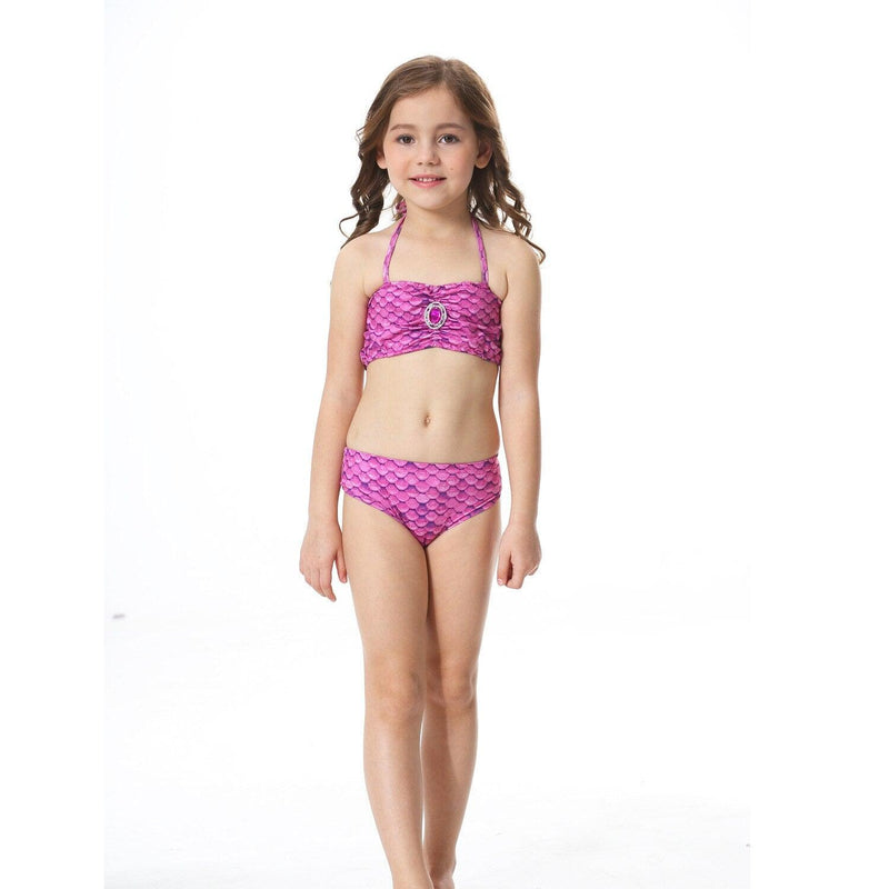 Conjunto de Praia Infantil Feminino Biquíni + Cauda Sereia de Brinde - Maritima Moda Praia