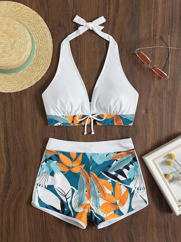 Conjunto Biquíni e Short - Flor & Sol - Maritima Moda Praia